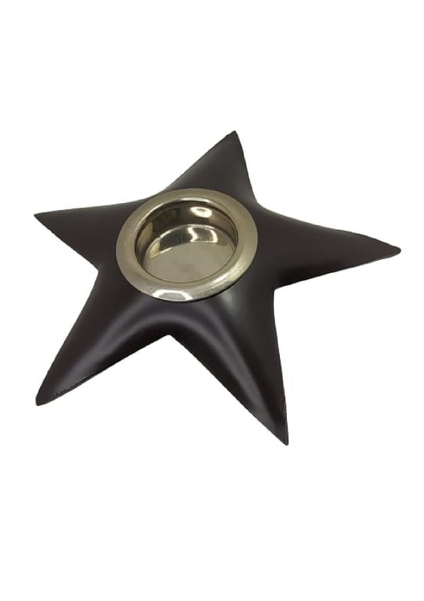 Metal Kahve yıldız masa üstü küçük boy mumluk