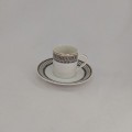 PAÇİ Porselen SOPHIA Collection Beyaz Üzerine Siyah ve Altın şeritli 6lı türk kahvesi fincan takımı