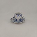 Paçi Porselen Melıssa Collection Beyaz Üzerine Mavi Çiçek Desenli 6 Lı Türk Kahvesi Fincan Takımı